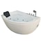 Eago 5Ft Sgl Person Corner White Acrylic Whirlpool Bath Tub, Drain on Right AM161-R - alternate 4